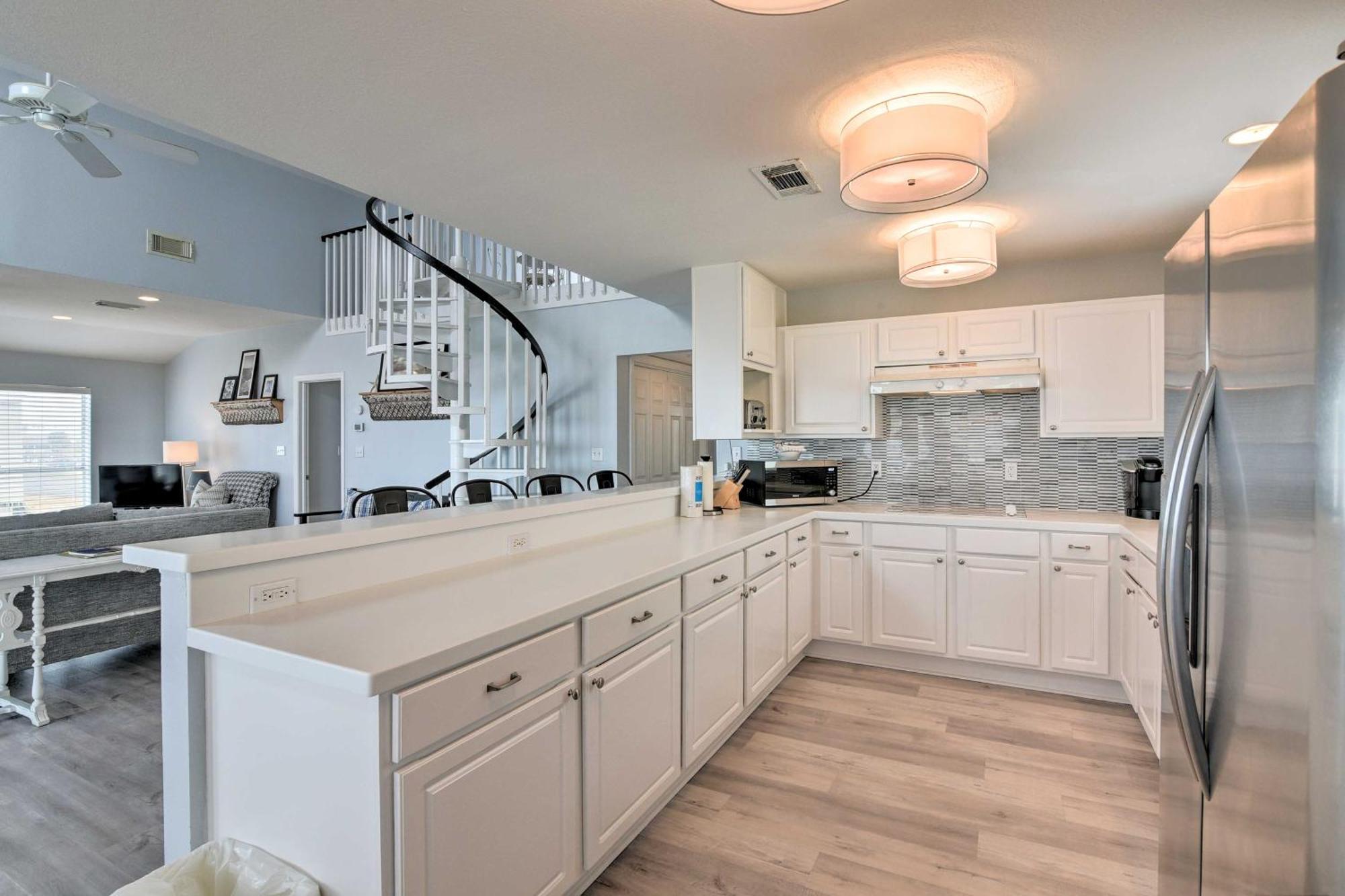 Oceanfront Galveston Home - Walk To Beach! Dış mekan fotoğraf